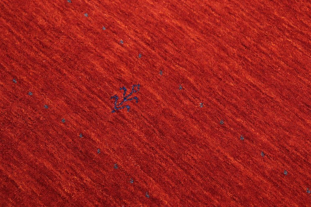 handmade Modern Gabbeh Rust Rust Hand-made RECTANGLE 100% WOOL area rug 8x10