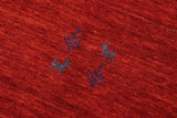 handmade Modern Gabbeh Rust Rust Hand-made RECTANGLE 100% WOOL area rug 8x10