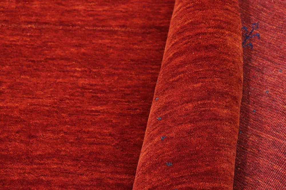 handmade Modern Gabbeh Rust Rust Hand-made RECTANGLE 100% WOOL area rug 8x10