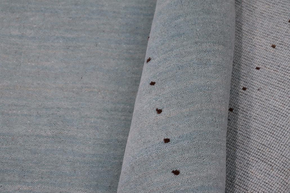 handmade Modern Gabbeh Light Blue Light Blue Hand-made RECTANGLE 100% WOOL area rug 8x10