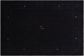 handmade Modern Gabbeh Black Black Hand-made RECTANGLE 100% WOOL area rug 8x10