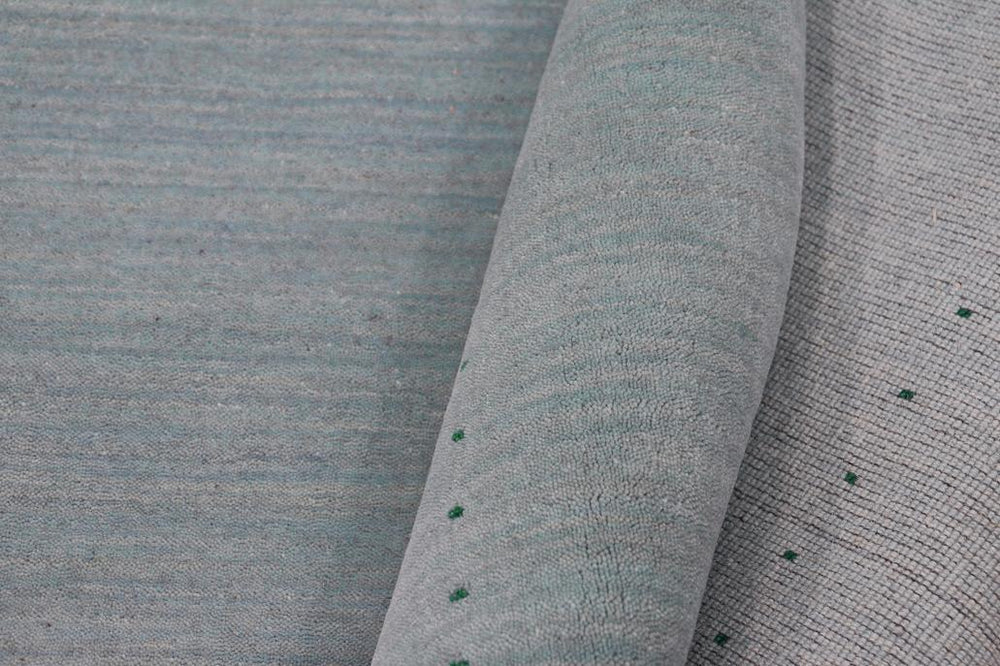 handmade Modern Gabbeh Light Blue Light Blue Hand-made RECTANGLE 100% WOOL area rug 9x12