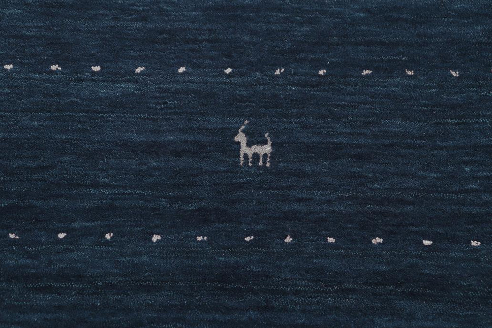 handmade Modern Gabbeh Blue Light Blue Hand-made RECTANGLE 100% WOOL area rug 8x10