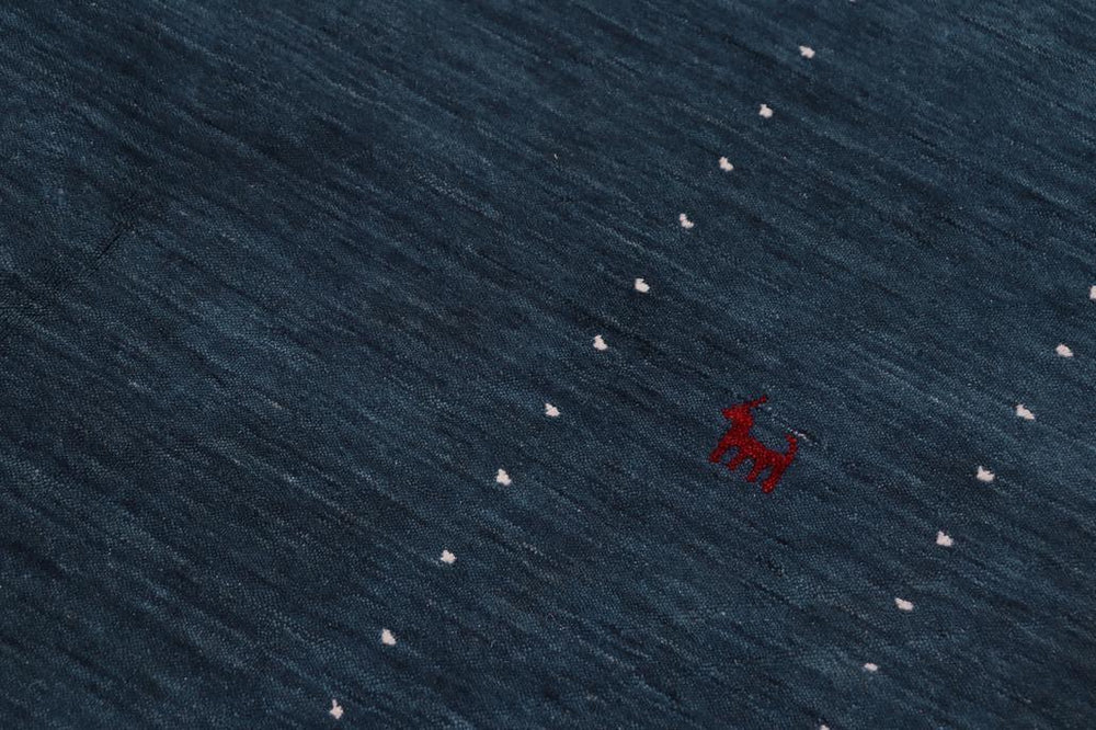 handmade Modern Gabbeh Blue White Hand-made RECTANGLE 100% WOOL area rug 9x12