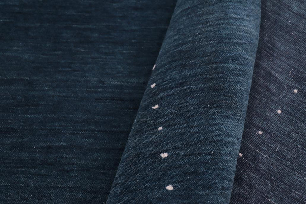 handmade Modern Gabbeh Blue White Hand-made RECTANGLE 100% WOOL area rug 9x12