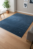 Chic Gabbeh Tucker Blue/White Wool Rug - 8'10''X11'10''