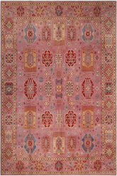 handmade Geometric Kazak Purple Purple Hand-made RECTANGLE 100% WOOL area rug 8'X10'