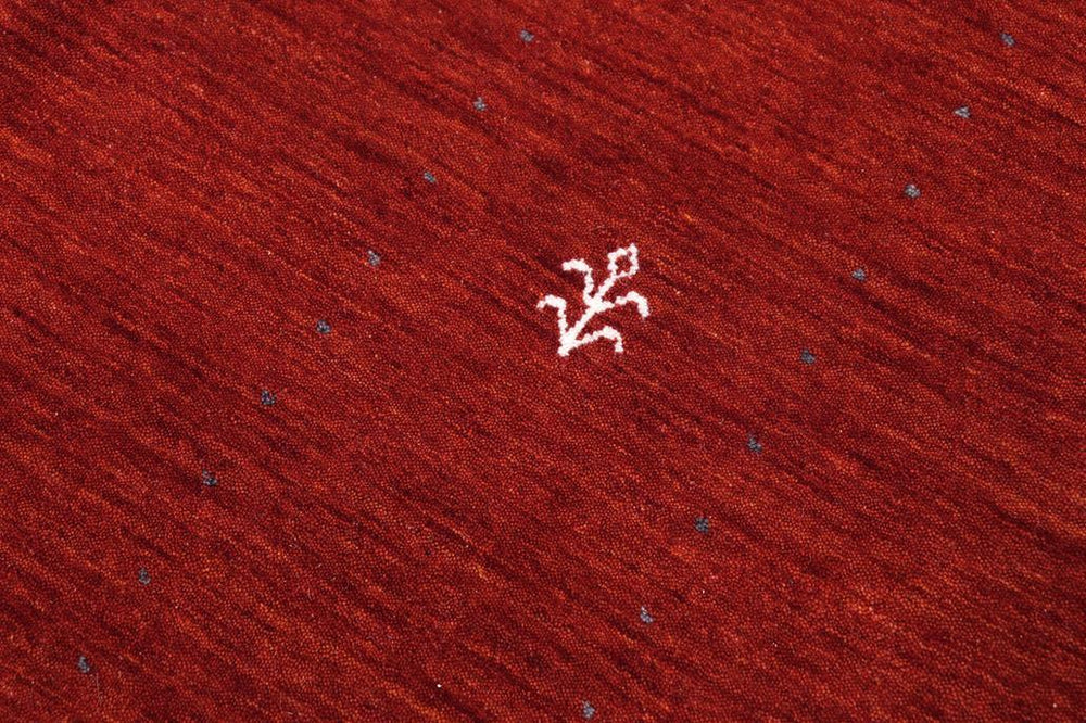 handmade Modern Gabbeh Rust Rust Hand-made RECTANGLE 100% WOOL area rug 9x12