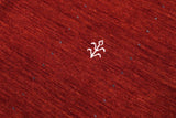 handmade Modern Gabbeh Rust Rust Hand-made RECTANGLE 100% WOOL area rug 9x12