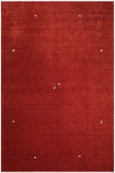 handmade Modern Gabbeh Rust Rust Hand-made RECTANGLE 100% WOOL area rug 9x12