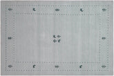 handmade Modern Gabbeh Light Blue Light Blue Hand-made RECTANGLE 100% WOOL area rug 4x6