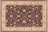 handmade Traditional Kafkaz Purple Beige Hand Knotted RECTANGLE 100% WOOL area rug 9x12