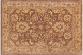 handmade Traditional Kafkaz Brown Beige Hand Knotted RECTANGLE 100% WOOL area rug 8x11