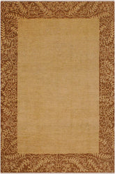 handmade Modern Kafkaz Tan Brown Hand Knotted RECTANGLE 100% WOOL area rug 9X12