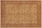 handmade Transitional Kafkaz Tan Brown Hand Knotted RECTANGLE 100% WOOL area rug 9 x 12