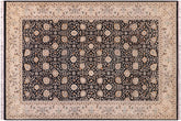 handmade Transitional Design Black Lt. Tan Hand Knotted RECTANGLE 100% WOOL area rug 6' x 9'