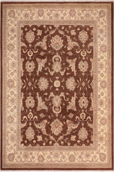 handmade Traditional Kafkaz Brown Beige Hand Knotted RECTANGLE 100% WOOL area rug 8X10