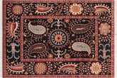 handmade Traditional Kafkaz Black Red Hand Knotted RECTANGLE 100% WOOL area rug 8' x 10'