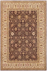 handmade Traditional Kafkaz Brown Beige Hand Knotted RECTANGLE 100% WOOL area rug 9X12