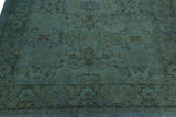 A08125, 711"x10 0",Over Dyed ,8x10,Blue,LT. GREEN,Hand-knotted ,Pakistan ,100% Wool ,Rectangle ,652671171314