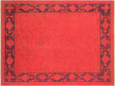 A08132, 711"x 9 6",Over Dyed ,8x10,Pink,BLUE,Hand-knotted ,Pakistan ,100% Wool ,Rectangle ,652671171383