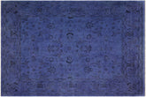 handmade Over Dyed Over Dyed Purple Purple Hand Knotted RECTANGLE 100% WOOL area rug 8' x 10'