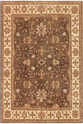 handmade Traditional Kafkaz Brown Beige Hand Knotted RECTANGLE 100% WOOL area rug 9X12