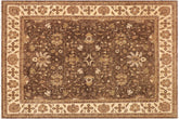 handmade Traditional Kafkaz Brown Beige Hand Knotted RECTANGLE 100% WOOL area rug 9x12