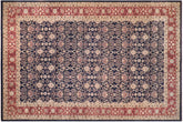 handmade Transitional Kafkaz Blue Rust Hand Knotted RECTANGLE 100% WOOL area rug 13' x 19'
