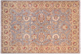 handmade Traditional Kafkaz Lt. Gray Gold Hand Knotted RECTANGLE 100% WOOL area rug 5x7