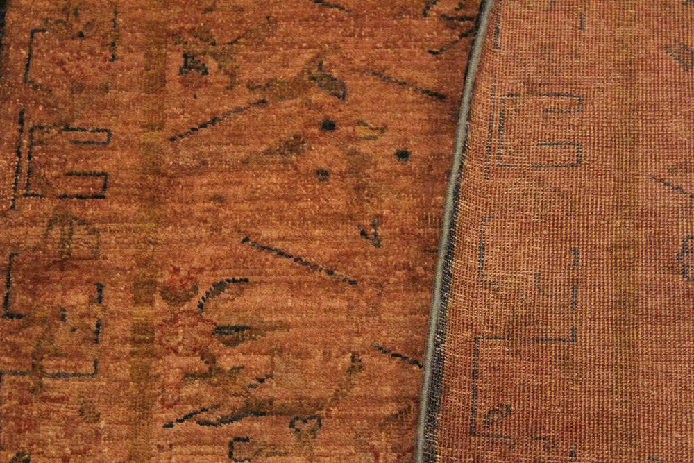 A08173, 4 1"x 5 8",Over Dyed ,4x6,Orange,ORANGE,Hand-knotted ,Pakistan ,100% Wool ,Rectangle ,652671171772