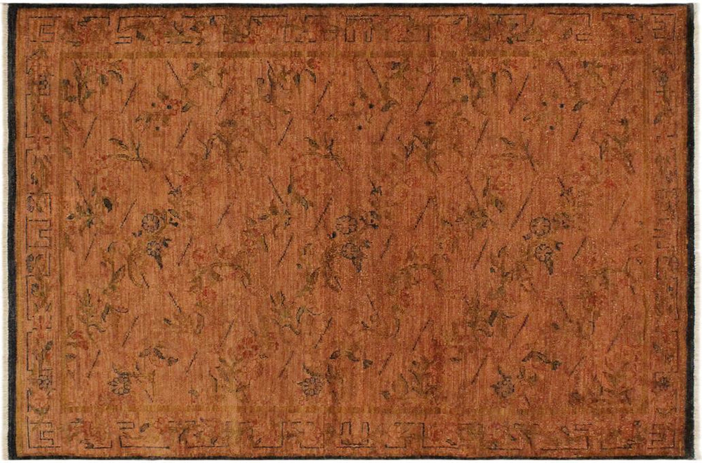 A08173, 4 1"x 5 8",Over Dyed ,4x6,Orange,ORANGE,Hand-knotted ,Pakistan ,100% Wool ,Rectangle ,652671171772