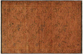 A08173, 4 1"x 5 8",Over Dyed ,4x6,Orange,ORANGE,Hand-knotted ,Pakistan ,100% Wool ,Rectangle ,652671171772