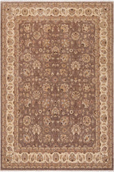 handmade Traditional Kafkaz Brown Beige Hand Knotted RECTANGLE 100% WOOL area rug 9X12