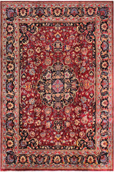 handmade Traditional Antique Red Black Hand Knotted RECTANGLE 100% Wool Pile area rug 10x13