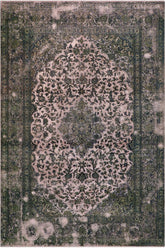 handmade Vintage Vintage Beige Green Hand Knotted RECTANGLE 100% WOOL area rug 8' x 11'