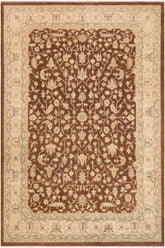 handmade Traditional Kafkaz Brown Beige Hand Knotted RECTANGLE 100% WOOL area rug 9X12
