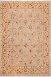 handmade Transitional Kafkaz Bluish Gray Tan Hand Knotted RECTANGLE 100% WOOL area rug 9X11