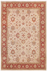 handmade Traditional Kashan Tan Rust Hand Knotted RECTANGLE 100% WOOL area rug 9'X12'