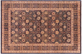 handmade Transitional Tabriz Blue Blue Hand Knotted RECTANGLE 100% WOOL area rug 6 x 9