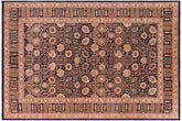 handmade Transitional Tabriz Blue Blue Hand Knotted RECTANGLE 100% WOOL area rug 6x9