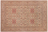 handmade Traditional Tabriz Lt. Gray Lt. Gray Hand Knotted RECTANGLE 100% WOOL area rug 6' x 9'