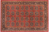 handmade Transitional Design Red Teal Blue Hand Knotted RECTANGLE 100% WOOL area rug 6' x 9'
