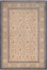 handmade Traditional Kafkaz Tan Green Hand Knotted RECTANGLE 100% WOOL area rug 6'X9'