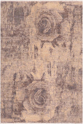 handmade Modern Kafkaz Beige Brown Hand Knotted RECTANGLE 100% WOOL area rug 8X10