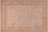handmade Traditional Design Lt. Blue Tan Hand Knotted RECTANGLE 100% WOOL area rug 6' x 9'