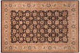 handmade Transitional Design Brown Lt. Tan Hand Knotted RECTANGLE 100% WOOL area rug 6' x 9'