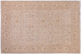 handmade Traditional Design Lt. Blue Tan Hand Knotted RECTANGLE 100% WOOL area rug 6' x 9'