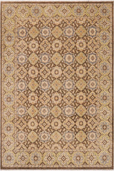handmade Transitional Kafkaz Brown Green Hand Knotted RECTANGLE 100% WOOL area rug 9X11