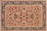 handmade Traditional Kafkaz Peach Blue Hand Knotted RECTANGLE 100% WOOL area rug 9x12